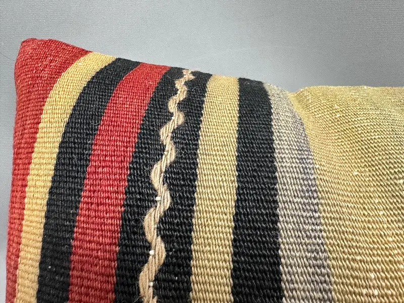 Outdoor Bolster Pillow Case, Gift Pillow, Interior Designer Pillow, Antique Pillows, Pillow Cover, Boho Chic Cushion, 12x20 Red Pillow - 5