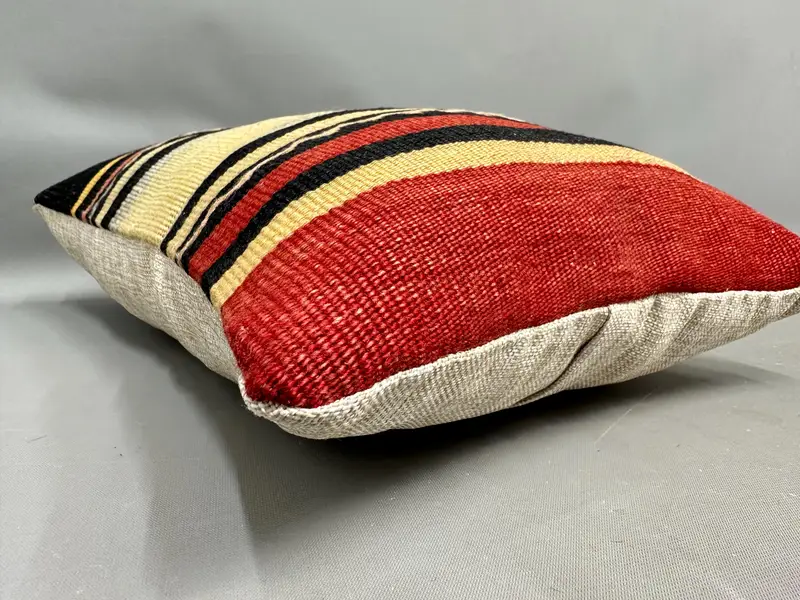 Outdoor Bolster Pillow Case, Gift Pillow, Interior Designer Pillow, Antique Pillows, Pillow Cover, Boho Chic Cushion, 12x20 Red Pillow - 6