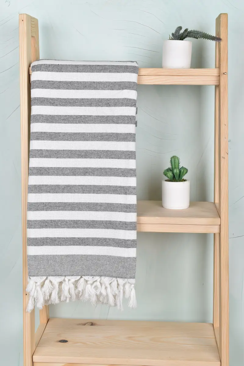 Monogram Turkish Towel, Turkish Beach Towel Bulk, 68x40 Cotton Striped Terry Towel, Organic towel, Bachelor Gift, Lightweight Turkish towel - 8