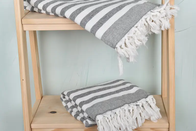 Monogram Turkish Towel, Turkish Beach Towel Bulk, 68x40 Cotton Striped Terry Towel, Organic towel, Bachelor Gift, Lightweight Turkish towel - 5