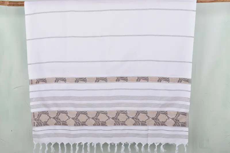 Personalised Daisy Design Towel, Brown Organic Cotton, 40x71 Inches