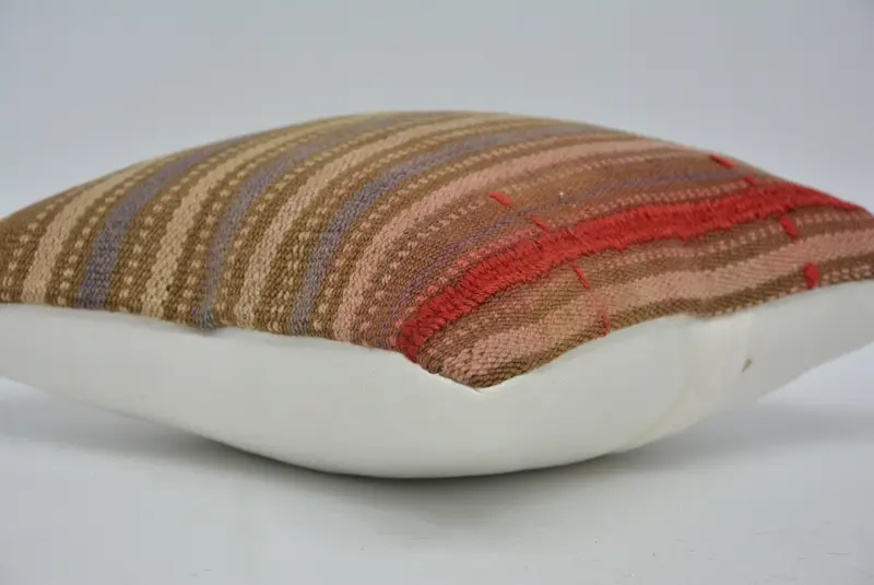 Vintage Kilim Throw Pillow, Natural Cushion Cover, Cushion Case, Kilim Cushion Sham, 12x12 Blue Pillow Case, Home Decor Pillow - 6