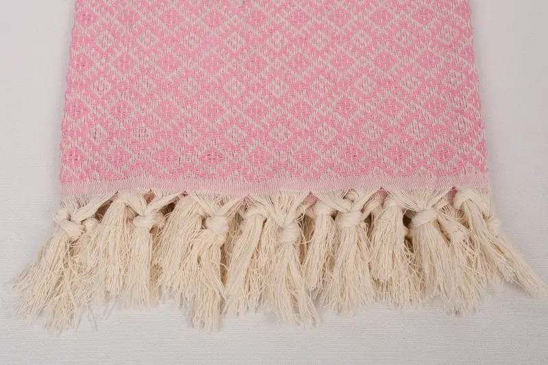 70x40 Cotton Diamond Towel, Turkish beach towel, Spa Gift, Custom Towel, Fringed Turkish towel for poolside, Turkish Towel Bulk, Custom Beach Towel - 3