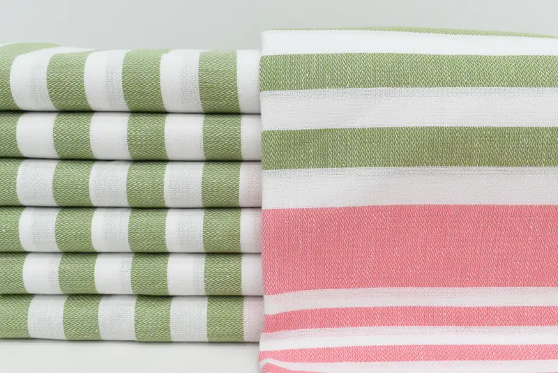 Custom Towel, Christmas Gift, 68x36 Cotton Striped Towel, Best Friend Wedding Gift, Sand-free towel, Personalized Gifts, Family Gift Basket - 1