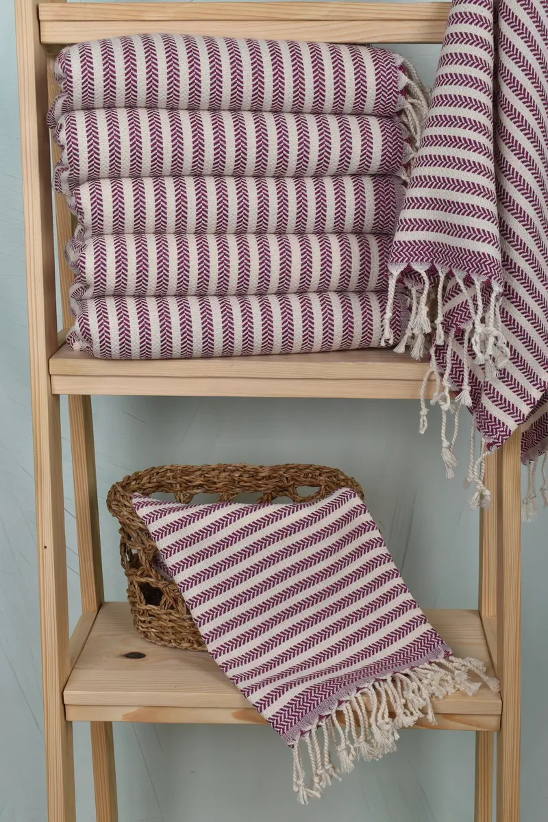 Gift For Boyfriend, Kitchen Towel, Embroidery Towel, Monogrammed Hand Towel, Turkish Tea Towel, 40x18 Cotton Chevron Towel, Best Wedding Gift - 3