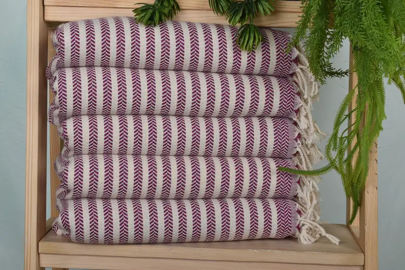 Gift For Boyfriend, Kitchen Towel, Embroidery Towel, Monogrammed Hand Towel, Turkish Tea Towel, 40x18 Cotton Chevron Towel, Best Wedding Gift - 1