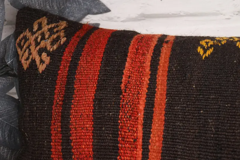 12x36 Brown Pillow Case, Outdoor Pillow Cover, Vintage Kilim Pillow, Kilim Pillow Cover, Turkish Pillow, Bolster Pillow Sham, Pillow Case - 2