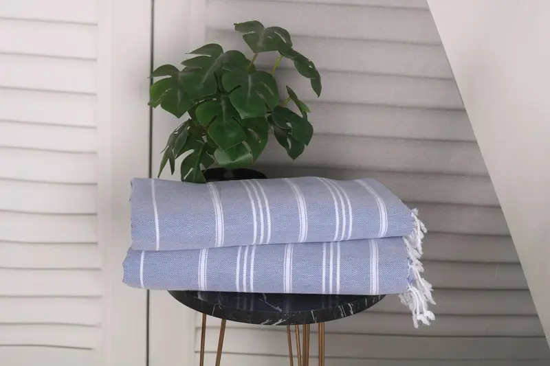 Turkish Towel Hand Towel, Wedding Gift Ideas, Guest Towel, Monogrammed Hand Towel, 40x24 Cotton Striped Towel, Kitchen Towel, Bridesmaid Gift - 3