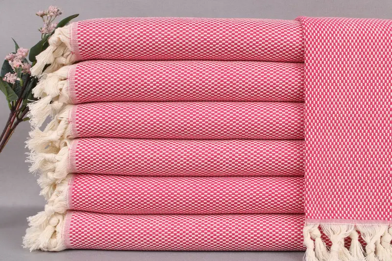 Custom Fuchsia Hand Towel with Polka Dot, 18x40 Inches, Bath Towel