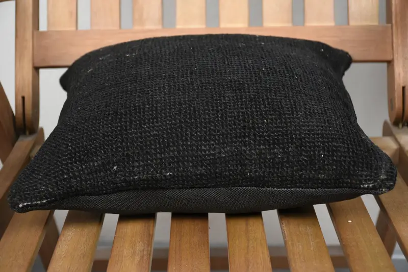 Ottoman Pillow Sham, Morroccon Kilim Cushion Pillow, Vintage Pillow, Pillow, Custom Pillow, Antique Pillows, 14x14 Black Pillow, Pillow for Couch - 5