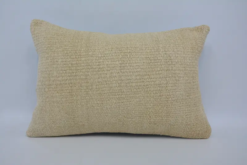 16x24 Beige Cushion Cover, Pillow for Couch, Kilim Cushion Sham, Bright Cushion, Outdoor Pillow, Pillow for Sofa, Cushion Case - 1