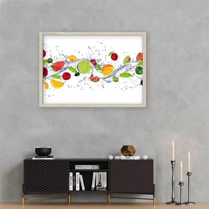 Trendy Printed Glass: Elegant Fruit-Themed Kitchen Essential