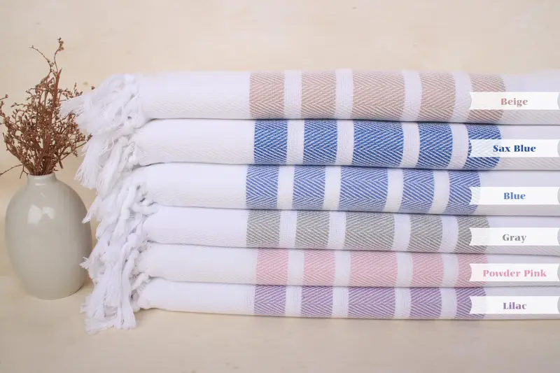 Organic Cotton Towel, Bachelorette Party Favors, Home Decor Towel, 70x40 Cotton Herringbone Towel, Custom Towel, Peshtemal Towel USA, Gift For Him - 2