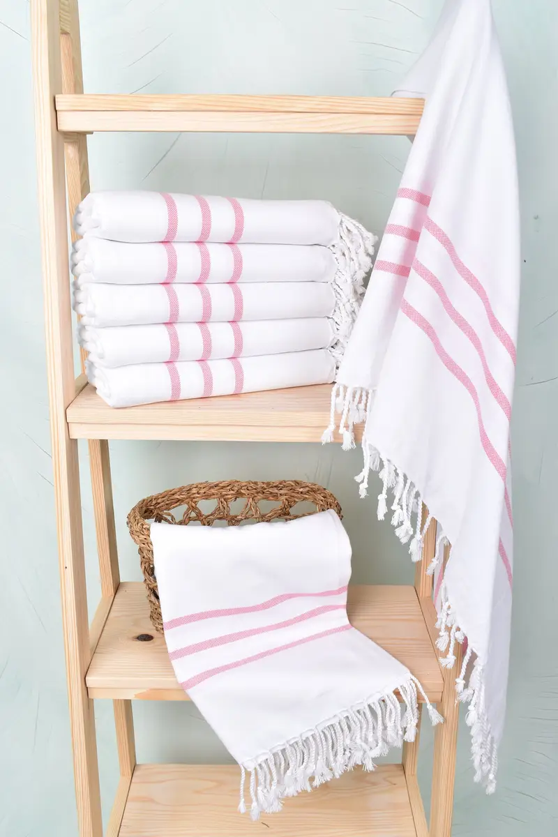 Personalized Bridesmaid Gift, 70x40 Cotton Striped Towel, Fouta towel, Bachelorette Party Decorations, Employee Gifts, Girls Weekend Favors - 3