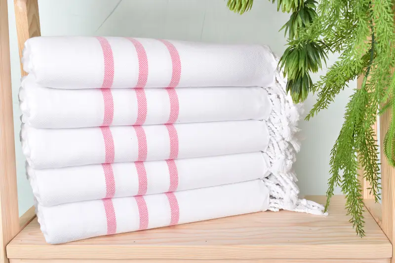 Personalized Bridesmaid Gift, 70x40 Cotton Striped Towel, Fouta towel, Bachelorette Party Decorations, Employee Gifts, Girls Weekend Favors - 2
