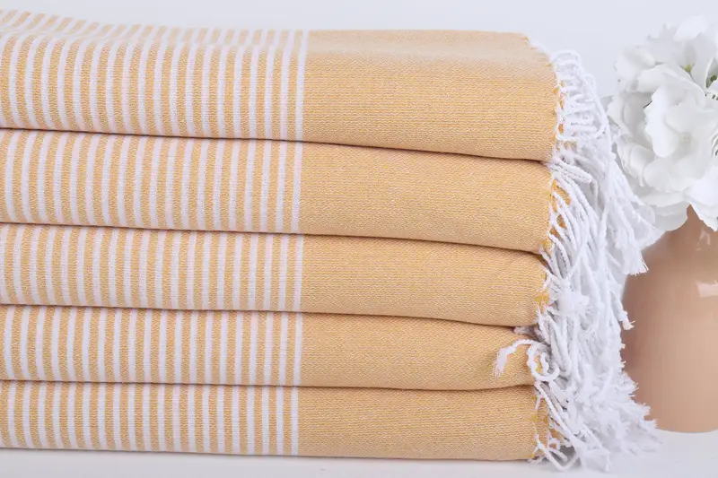 Personalized Beach Towel, Handwoven Turkish bath towel, Gift For Best Friend, Wedding Gifts Towel, Sand-free towel, 70x40 Cotton Striped Towel - 3