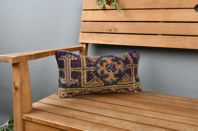 8x16 Blue Pillow, Anatolian Pillow Cover, Handmade Kilim Cushion, Gift Pillow, Luxury Pillow Case, Kilim Cushion Sham, Nomadic Pillow, Pillow - 1