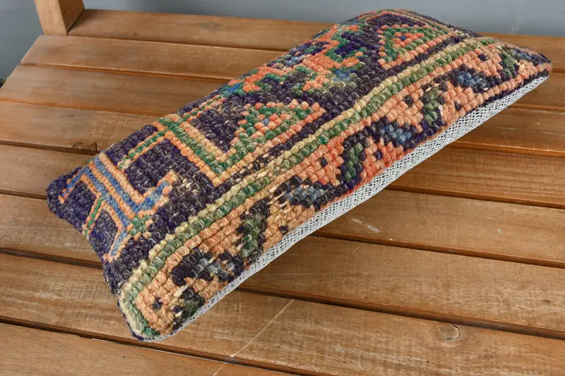 8x16 Blue Pillow, Anatolian Pillow Cover, Handmade Kilim Cushion, Gift Pillow, Luxury Pillow Case, Kilim Cushion Sham, Nomadic Pillow, Pillow - 2