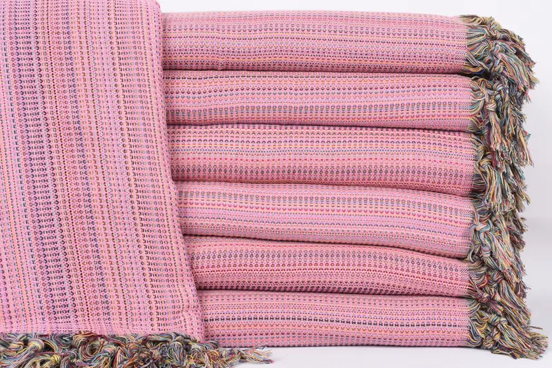 100x80 Cotton Waffle Towel, Gift For Her, Christmas Tablecloth, Decorative Blanket, Woven Blanket, Custom Wedding Gifts, Wedding Anniversary Gift - 1