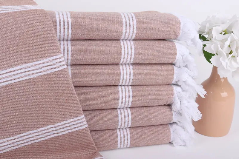 Best Friend Gift Ideas, 70x30 Cotton Striped Towel, Monogram Turkish Towel, Gym Towel, Large Turkish Towel, Bachelorette Party Decorations - 1