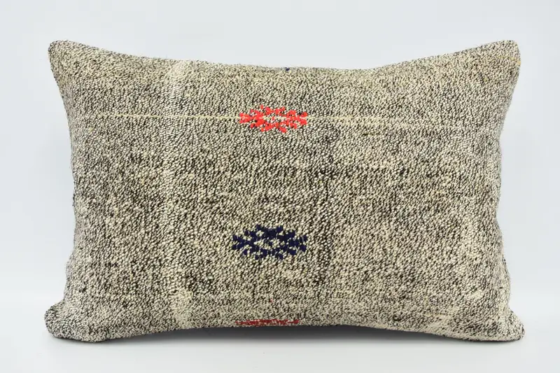 Cushion Case, Vintage Pillow, 16x24 Brown Cushion Cover, Kilim Pillow, One Of A Kind Pillow Sham, Gift Pillow, Neutral Cushion Cover - 1