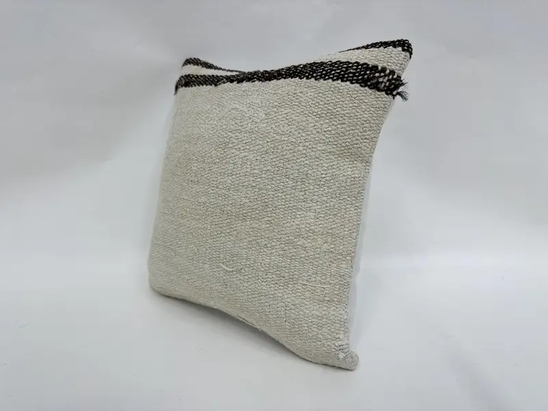 Gift Pillow, 14x14 Beige Cushion Cover, Pillow for Couch, Handmade Kilim Cushion, Vintage Kilim Pillow Pillow Case, Pillow Case - 4
