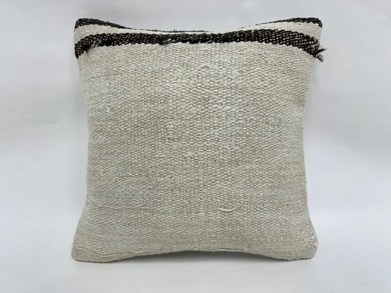 Gift Pillow, 14x14 Beige Cushion Cover, Pillow for Couch, Handmade Kilim Cushion, Vintage Kilim Pillow Pillow Case, Pillow Case - 1