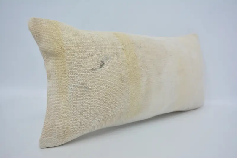 Vintage Kilim Pillow, 12x24 White Cushion Cover, Turkish Pillow, Vintage Pillow Case, Kilim Cushion Sham, Designer Throw Pillow Case, Cushion Case - 3