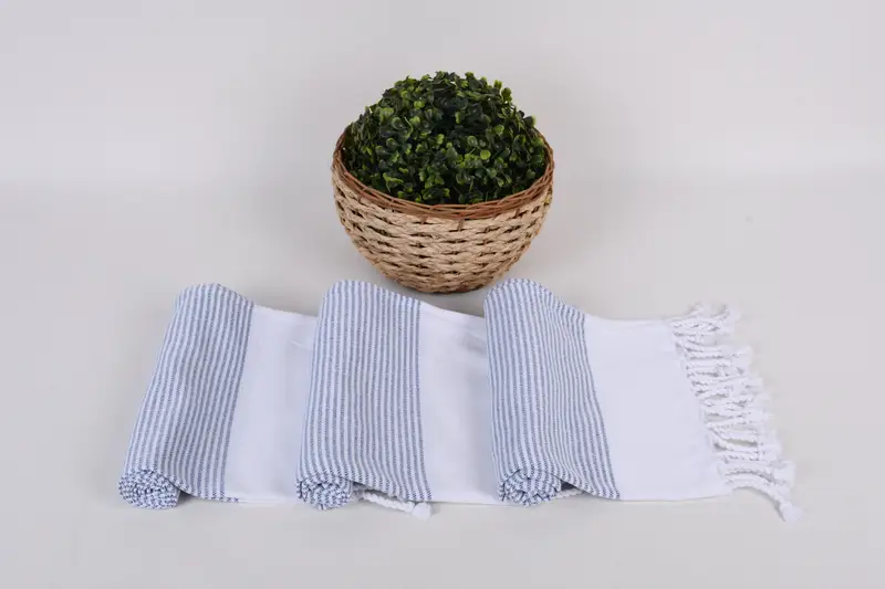 Monogram el havlu, bekar hediye, 40x18 pamuklu çizgili havlu, ev dekoru için hediye, kişiselleştirilmiş bulaşık havlu, monogram havlu, banyo havlu - 8