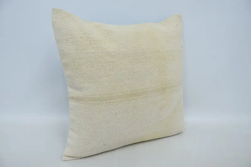 Turkish Pillow, Vintage Kilim Throw Pillow, Pillow Cover, Kilim Cushion Sham, 24x24 Beige Cushion, Southwestern Cushion, Accent Throw Pillow Sham - 3