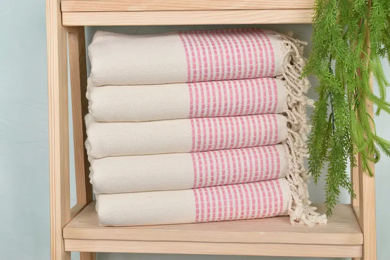 Sand-resistant Turkish towel for the beach, Wedding Shower Gift, Bridal Shower Gift, 70x36 Cotton Striped Towel, Beach towel, Sand-resistant towel - 2