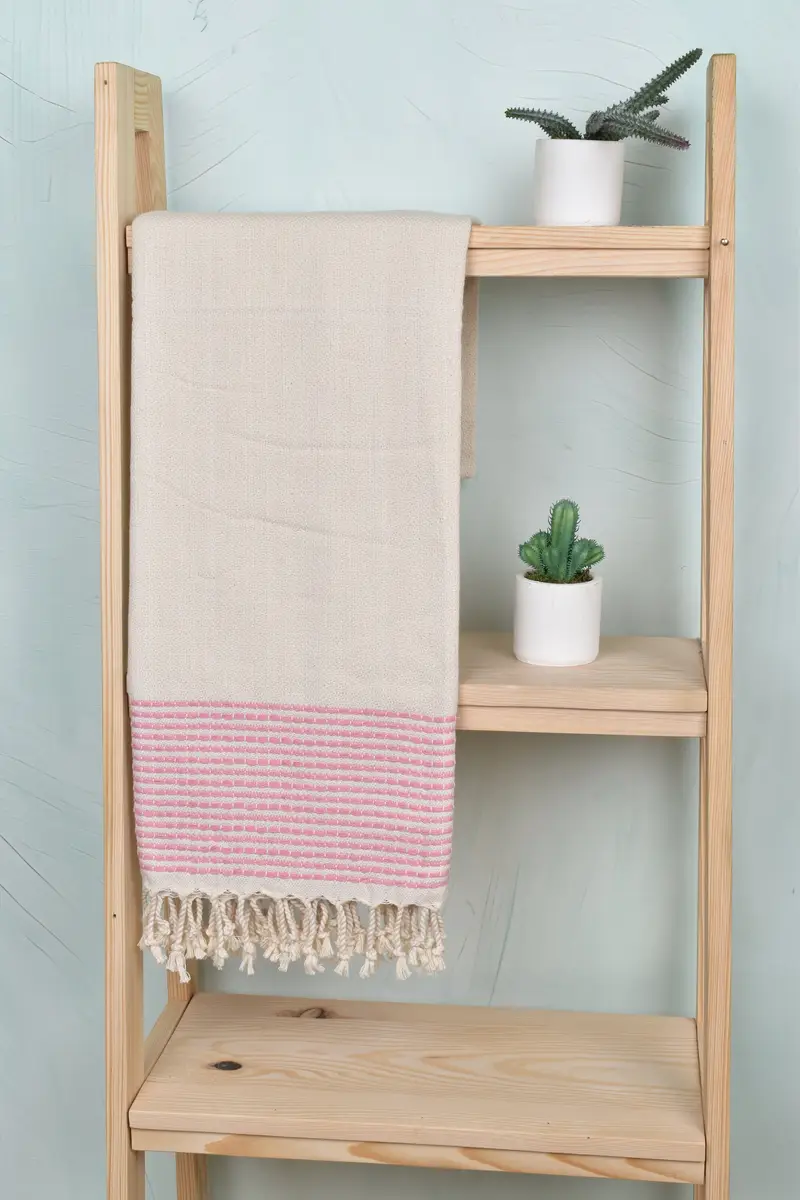 Sand-resistant Turkish towel for the beach, Wedding Shower Gift, Bridal Shower Gift, 70x36 Cotton Striped Towel, Beach towel, Sand-resistant towel - 8