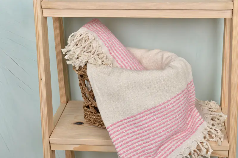 Sand-resistant Turkish towel for the beach, Wedding Shower Gift, Bridal Shower Gift, 70x36 Cotton Striped Towel, Beach towel, Sand-resistant towel - 4
