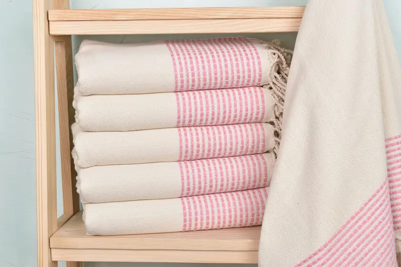Sand-resistant Turkish towel for the beach, Wedding Shower Gift, Bridal Shower Gift, 70x36 Cotton Striped Towel, Beach towel, Sand-resistant towel - 1