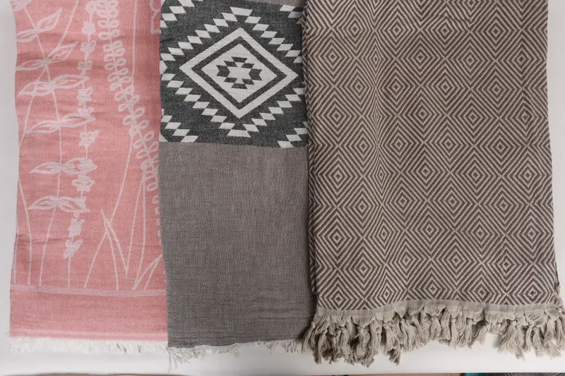 Monogram Blanket, Best Wedding Gift, 80x60 Cotton Set of 5 Towel, Gift For Coworker, Woven Throw Blanket, Oversized Beach Towel, Bedspread - 8