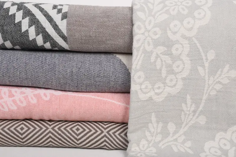 Monogram Blanket, Best Wedding Gift, 80x60 Cotton Set of 5 Towel, Gift For Coworker, Woven Throw Blanket, Oversized Beach Towel, Bedspread - 2