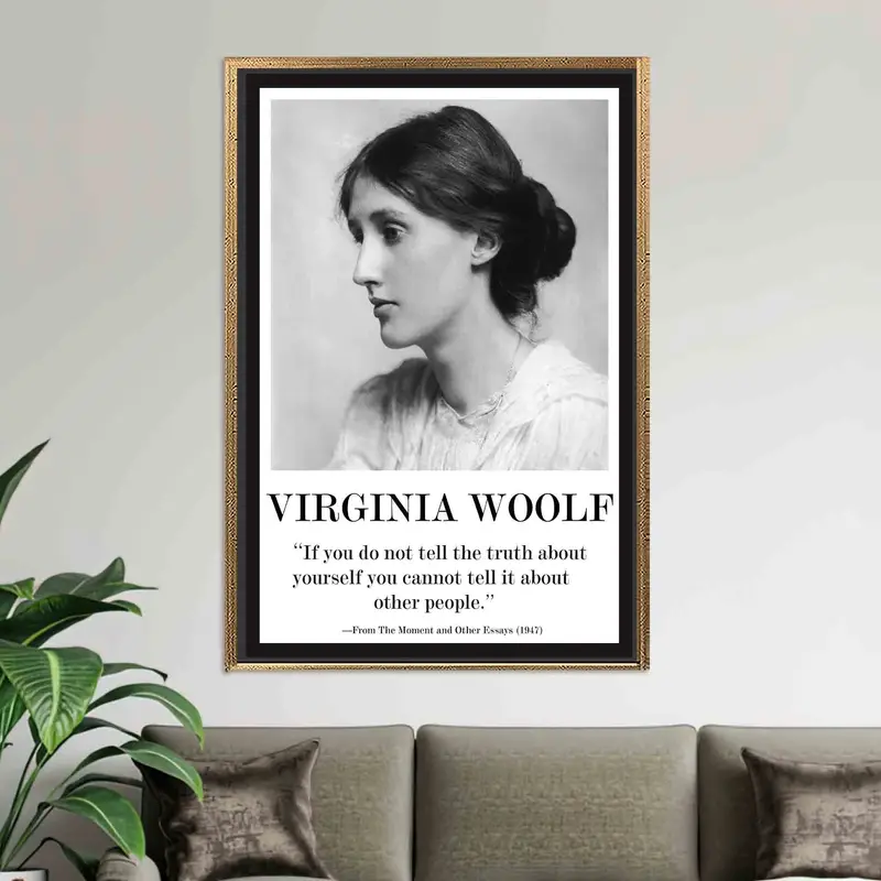 ヴァージニア ウルフのポートレート キャンバス: エレガント、芸術的、感動的