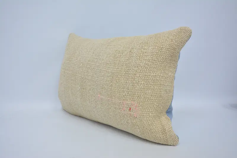 Interior Designer Pillow, Boho Pillow Sham Cover, 16x24 Beige Cushion Case, Meditation Cushion Cover, Cushion Case, Vintage Kilim Pillow - 4