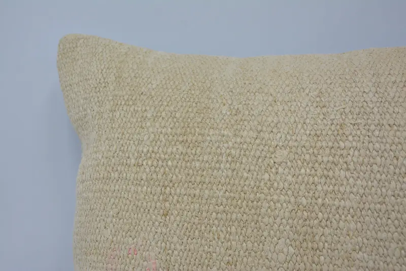Interior Designer Pillow, Boho Pillow Sham Cover, 16x24 Beige Cushion Case, Meditation Cushion Cover, Cushion Case, Vintage Kilim Pillow - 2