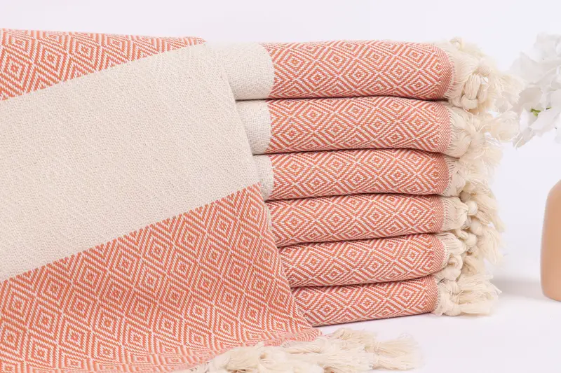 Quick-drying peshtemal towel for poolside, Thin towel, Bachelorette Party Gifts, Unique Gift, 70x40 Cotton Diamond Towel, Turkish hand towel - 1