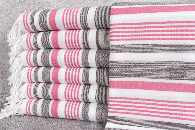Fringed Turkish towel for poolside, 70x40 Cotton Striped Towel, Best Friend Gift, Valentines Day Gift For Him, Turkish towel, Bridesmaid Gift - 1