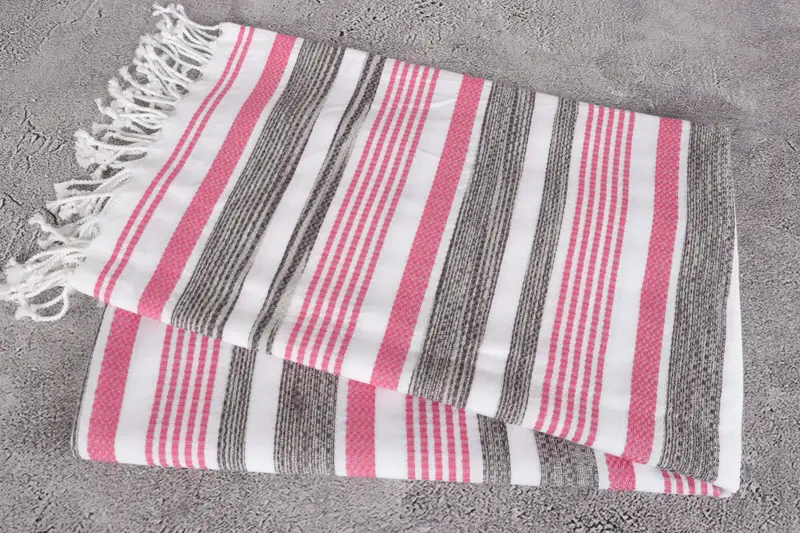 Fringed Turkish towel for poolside, 70x40 Cotton Striped Towel, Best Friend Gift, Valentines Day Gift For Him, Turkish towel, Bridesmaid Gift - 6