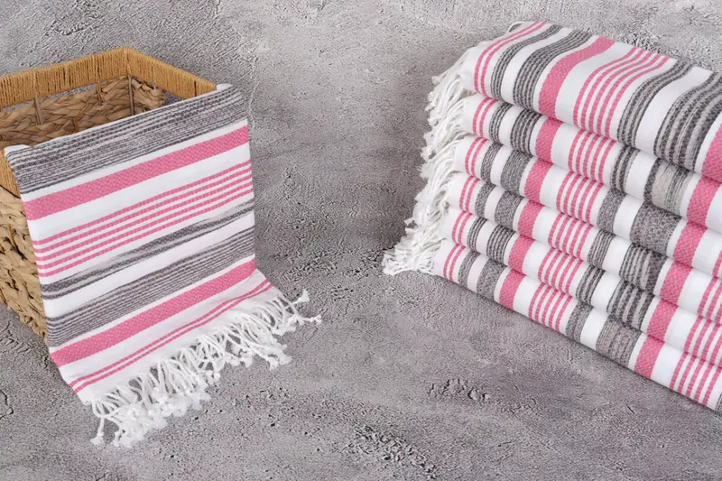 Fringed Turkish towel for poolside, 70x40 Cotton Striped Towel, Best Friend Gift, Valentines Day Gift For Him, Turkish towel, Bridesmaid Gift - 3