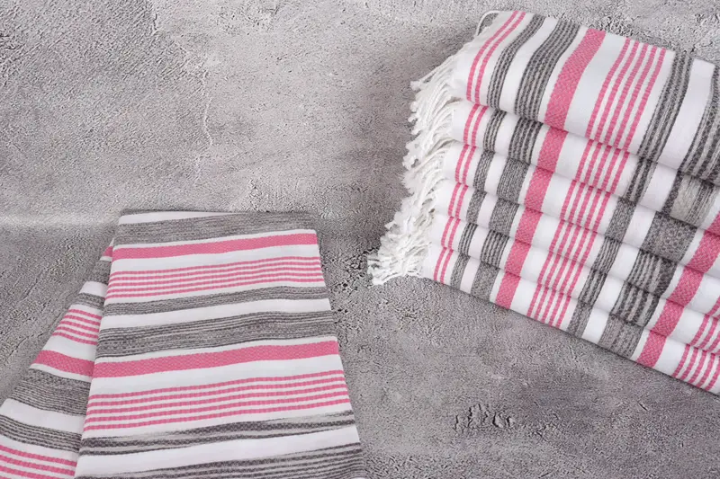 Fringed Turkish towel for poolside, 70x40 Cotton Striped Towel, Best Friend Gift, Valentines Day Gift For Him, Turkish towel, Bridesmaid Gift - 2
