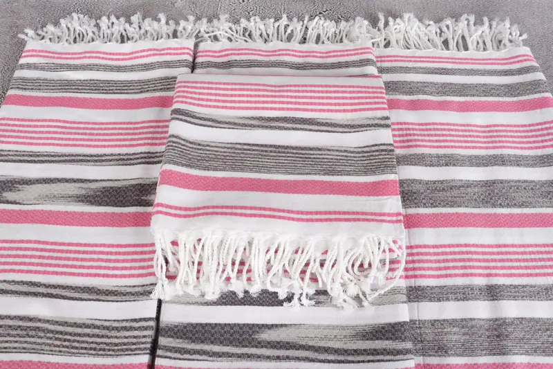 Fringed Turkish towel for poolside, 70x40 Cotton Striped Towel, Best Friend Gift, Valentines Day Gift For Him, Turkish towel, Bridesmaid Gift - 4