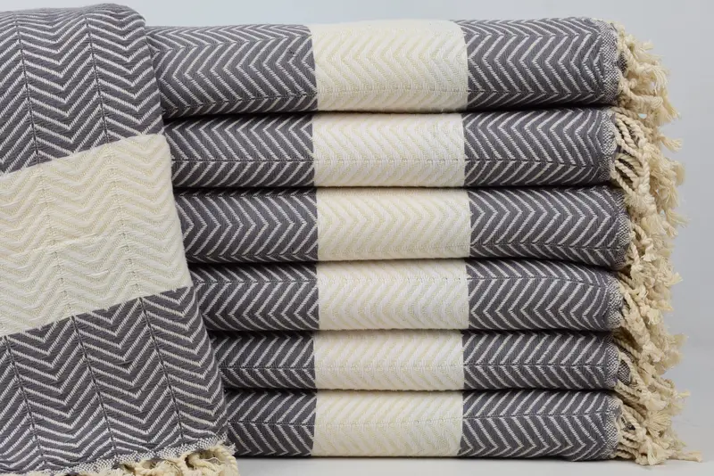 Bridal Shower Favors, Best Wedding Gift, 70x40 Cotton Zig zag Towel, Cancun Bachelorette Party Gift Ideas, Custom Gifts, Organic towel, Soft towel - 1