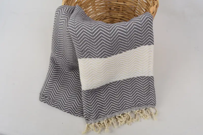 Bridal Shower Favors, Best Wedding Gift, 70x40 Cotton Zig zag Towel, Cancun Bachelorette Party Gift Ideas, Custom Gifts, Organic towel, Soft towel - 4