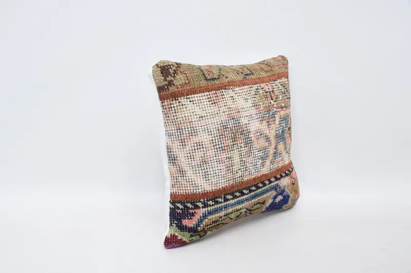Pillow Cover, Home Decor Pillow, 12x12 Blue Pillow, Vintage Throw Pillow Cover, Boho Pillow, Pillow for Sofa, Ethnic Pillow - 3