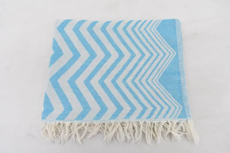 Toalla de diseño en zigzag de algodón 40x24, toalla de mano personalizada, regalo conmemorativo, favor de la fiesta de viaje de niña, poca de cocina turca, favor de la boda en la playa, regalo de boda - 7