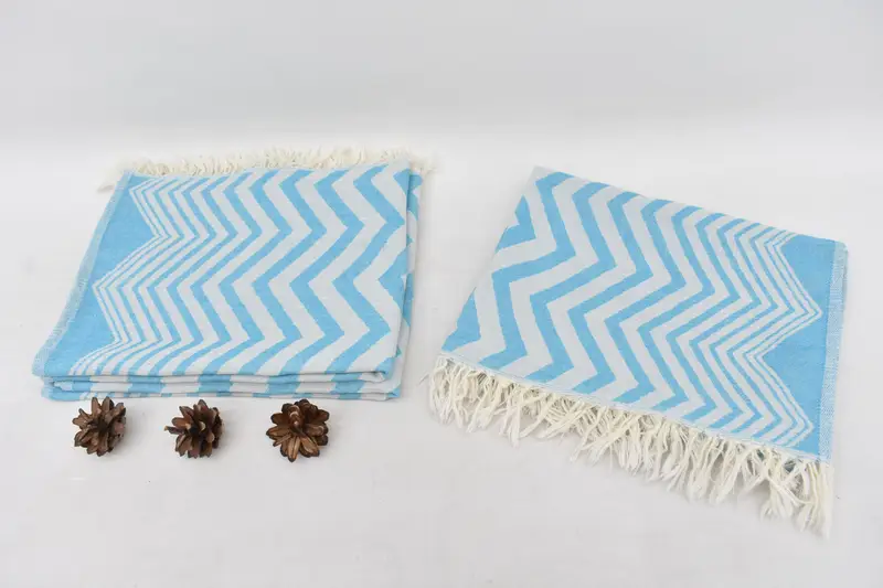 Toalla de diseño en zigzag de algodón 40x24, toalla de mano personalizada, regalo conmemorativo, favor de la fiesta de viaje de niña, poca de cocina turca, favor de la boda en la playa, regalo de boda - 8
